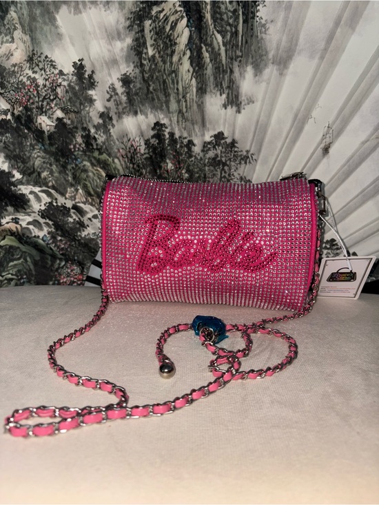 Barbie Handbags - Barbie Hot Pink Crystal Crossbody Bag with Chain